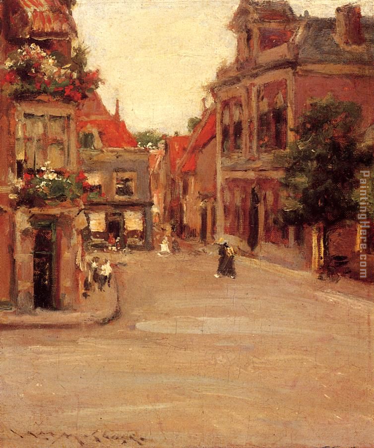 The Red Roofs of Haarlem, Holland painting - William Merritt Chase The Red Roofs of Haarlem, Holland art painting